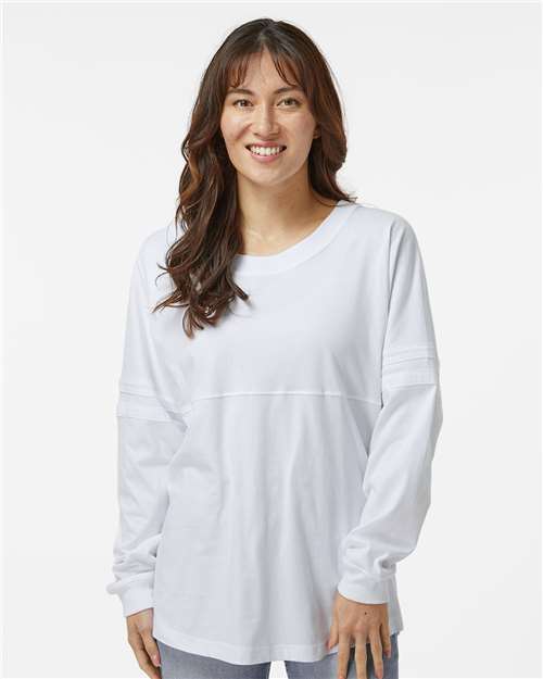 Boxercraft Women's Pom Pom Long Sleeve Jersey T-Shirt - Boxercraft BW3514