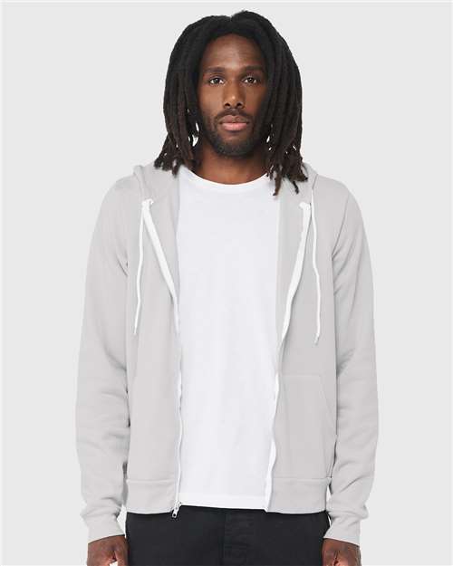 Bella + Canvas 3739 Unisex Sponge Fleece Full-Zip Hoodie Sweatshirt