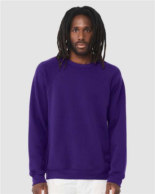 Bella + Canvas 3901 Unisex Sponge Fleece Raglan Crewneck Sweatshirt