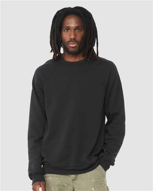 Bella + Canvas 3901 Unisex Sponge Fleece Raglan Crewneck Sweatshirt