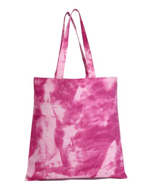 Q-Tees Tie-Dyed Canvas Bag - Q-Tees TD800 Q-Tees Pink Lady One Size