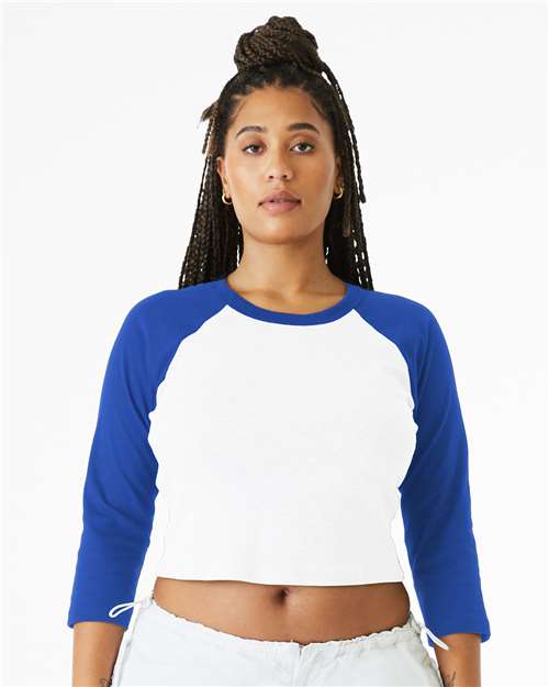 Bella + Canvas 1200 Women's Micro Rib Three-Quarter Raglan Sleeve Baby Tee