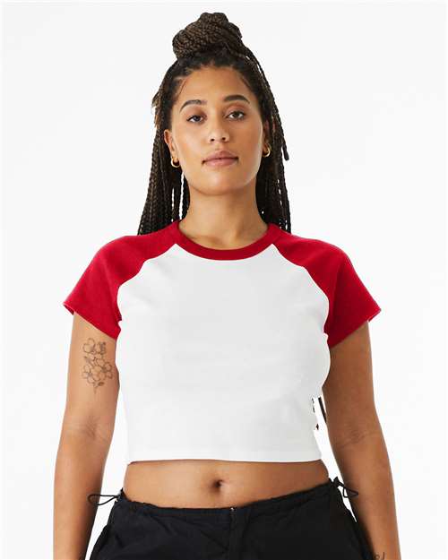 BELLA + CANVAS Women's Micro Rib Raglan Baby Tee - BELLA + CANVAS 1201
