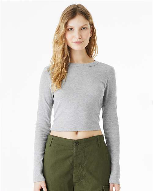 BELLA + CANVAS Women's Micro Rib Long Sleeve Baby Tee - BELLA + CANVAS 1501