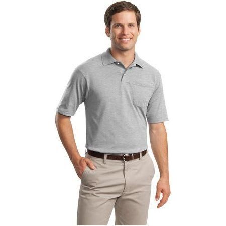 SpotShield™ 5.6-Ounce Jersey Knit Sport Shirt with Pocket Joe's USA Ash Large