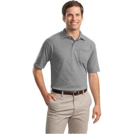 SpotShield™ 5.6-Ounce Jersey Knit Sport Shirt with Pocket