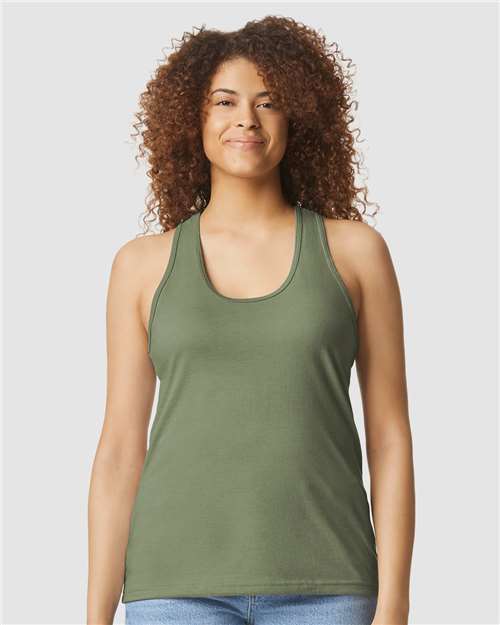 Gildan 64220LCVC Women's Softstyle CVC Racerback Tank Top