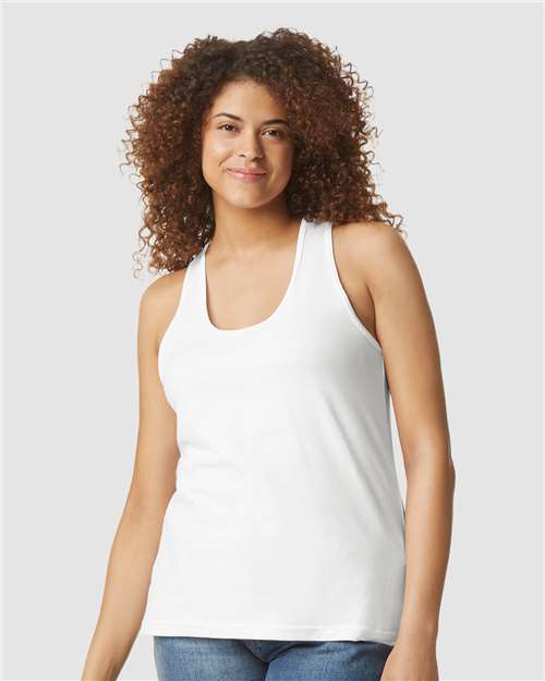 Gildan 64220LCVC Women's Softstyle CVC Racerback Tank Top