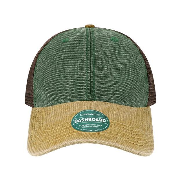 LEGACY Dashboard Trucker Cap - LEGACY DTA LEGACY Green/ Camel/ Brown Adjustable