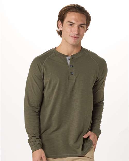 Boxercraft Unisex Henley Long Sleeve T-Shirt - Boxercraft BM3101