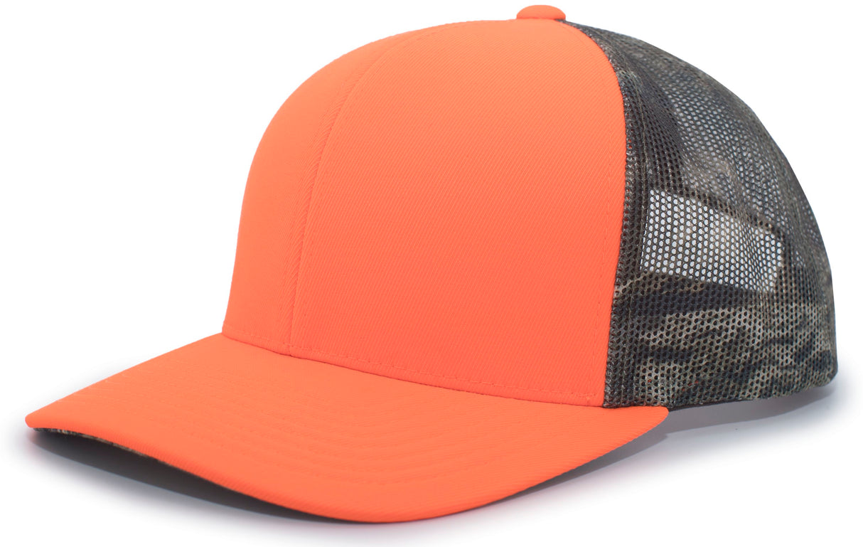 Pacific Headwear Camo Snapback Trucker Cap 108C