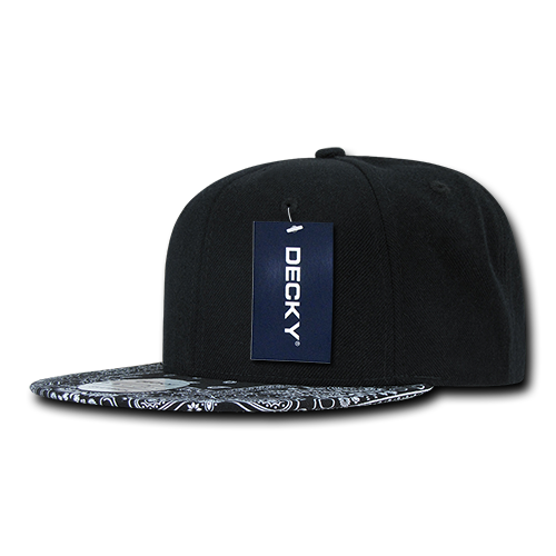 Decky 6 Panel High Profile Structured Bandanna Bill Snapback | Decky 1093