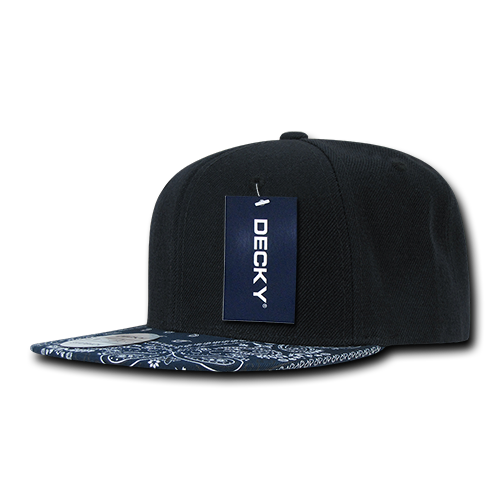 Decky 6 Panel High Profile Structured Bandanna Bill Snapback | Decky 1093