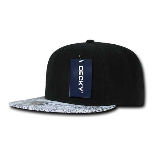 Decky 6 Panel High Profile Structured Bandanna Bill Snapback | Decky 1093