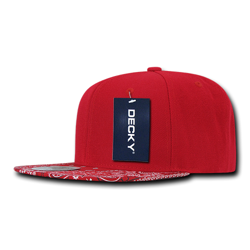 Decky 6 Panel High Profile Structured Bandanna Bill Snapback | Decky 1093