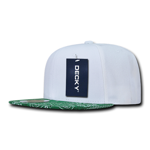 Decky 6 Panel High Profile Structured Bandanna Bill Snapback | Decky 1093
