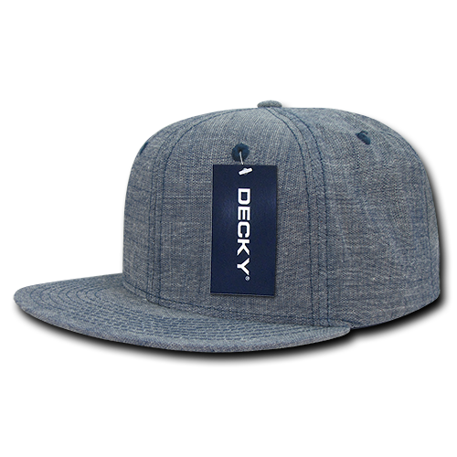 Decky 6 Panel High Profile Structured Denim Snapback | Decky 1094