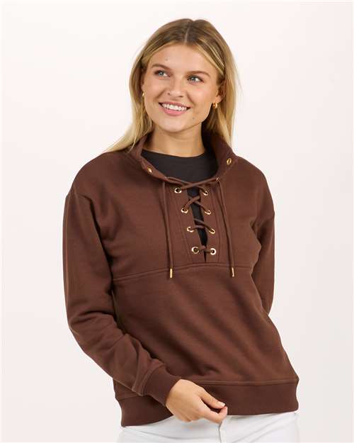 Boxercraft Women's Lace Up Pullover - Boxercraft BW5401