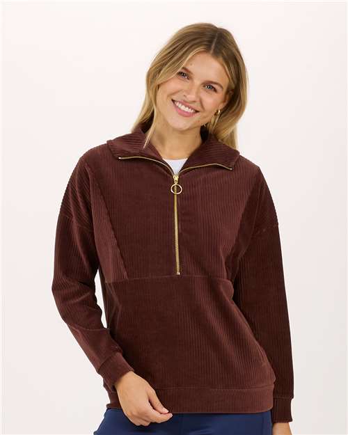 Boxercraft Women's Manchester Corded Quarter-Zip Pullover - Boxercraft BW5203