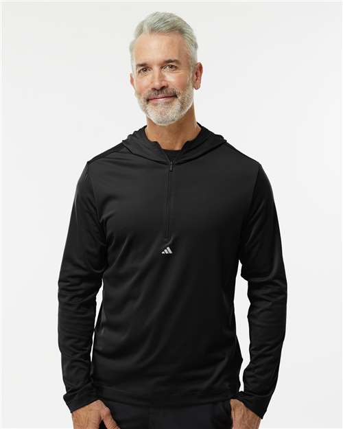 Adidas Men's Lightweight Quarter-Zip Hooded Pullover - Adidas A596