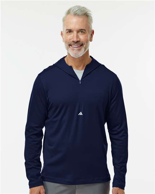 Adidas Men's Lightweight Quarter-Zip Hooded Pullover - Adidas A596