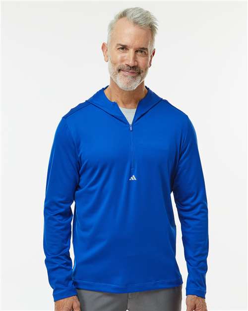 Adidas Men's Lightweight Quarter-Zip Hooded Pullover - Adidas A596