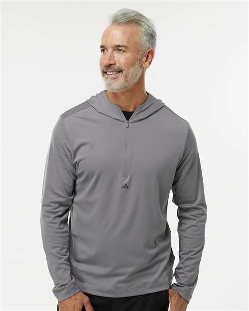 Adidas Men's Lightweight Quarter-Zip Hooded Pullover - Adidas A596