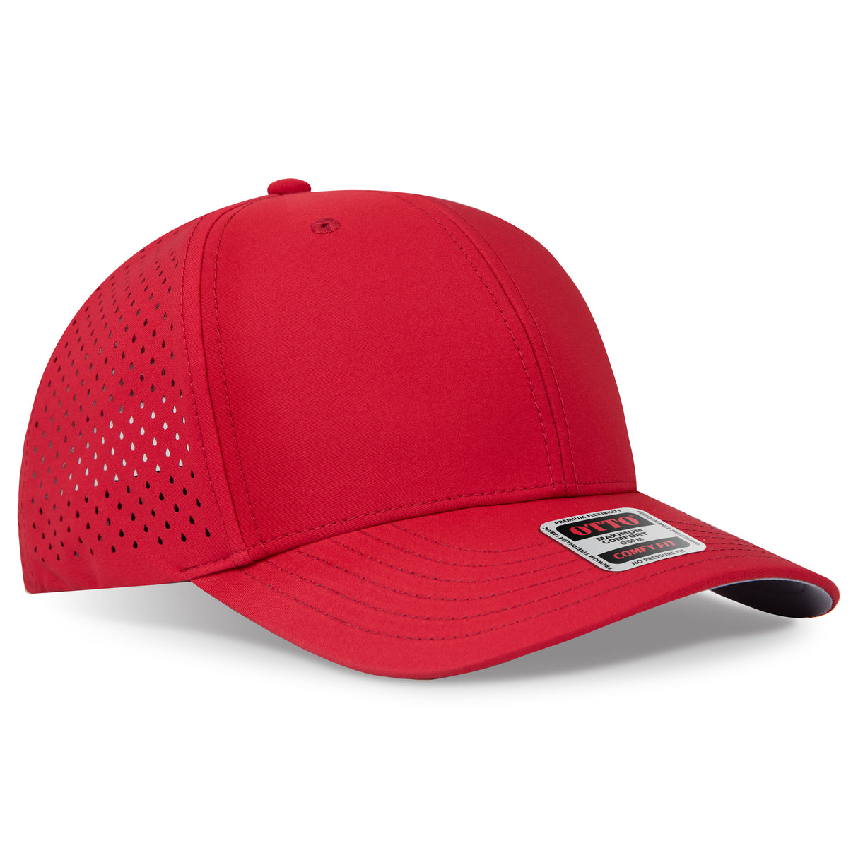 OTTO CAP® OTTO COMFY FIT® 6 Panel Mid Profile Perforated Baseball Cap OTTO 110-1
