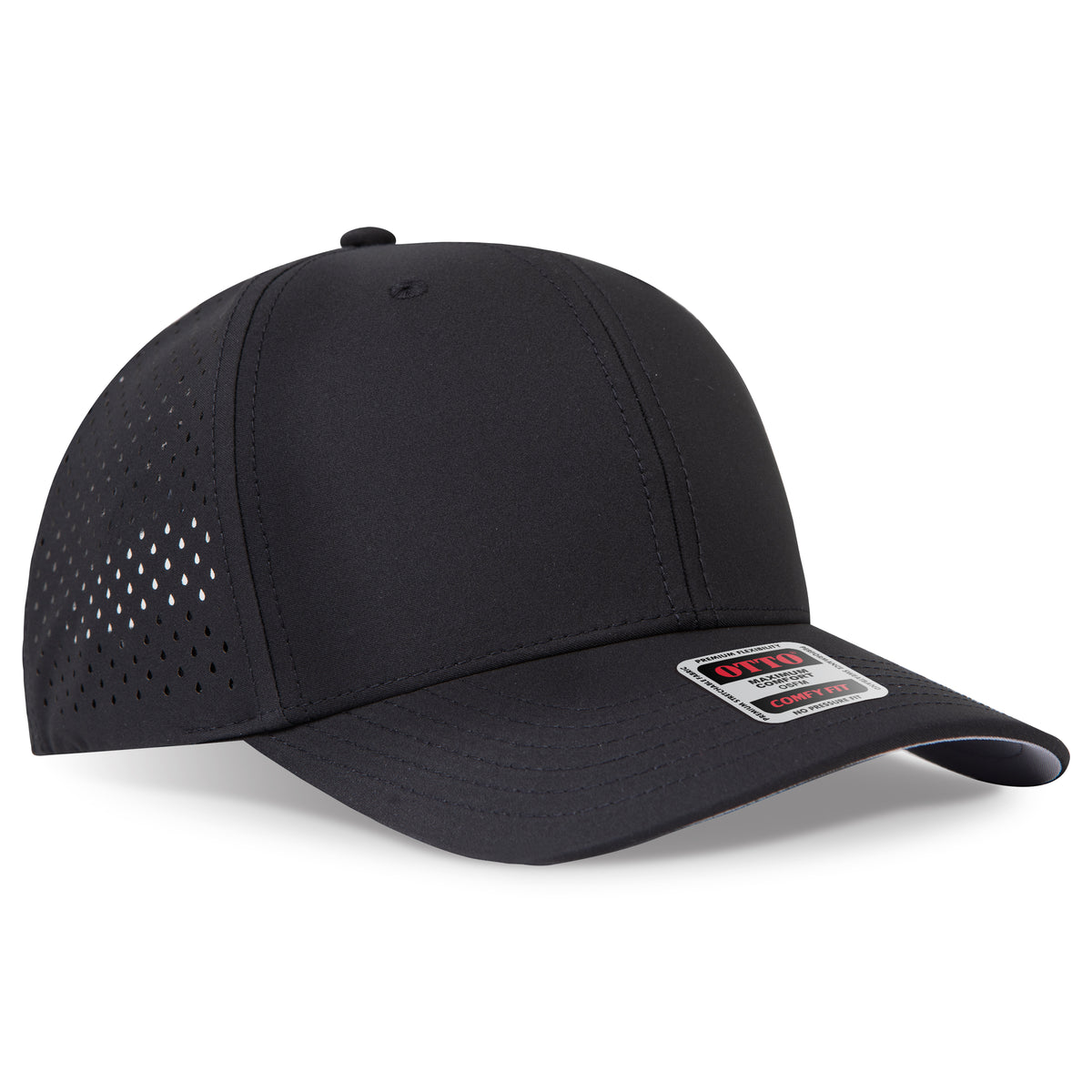 OTTO CAP® OTTO COMFY FIT® 6 Panel Mid Profile Perforated Baseball Cap OTTO 110-1