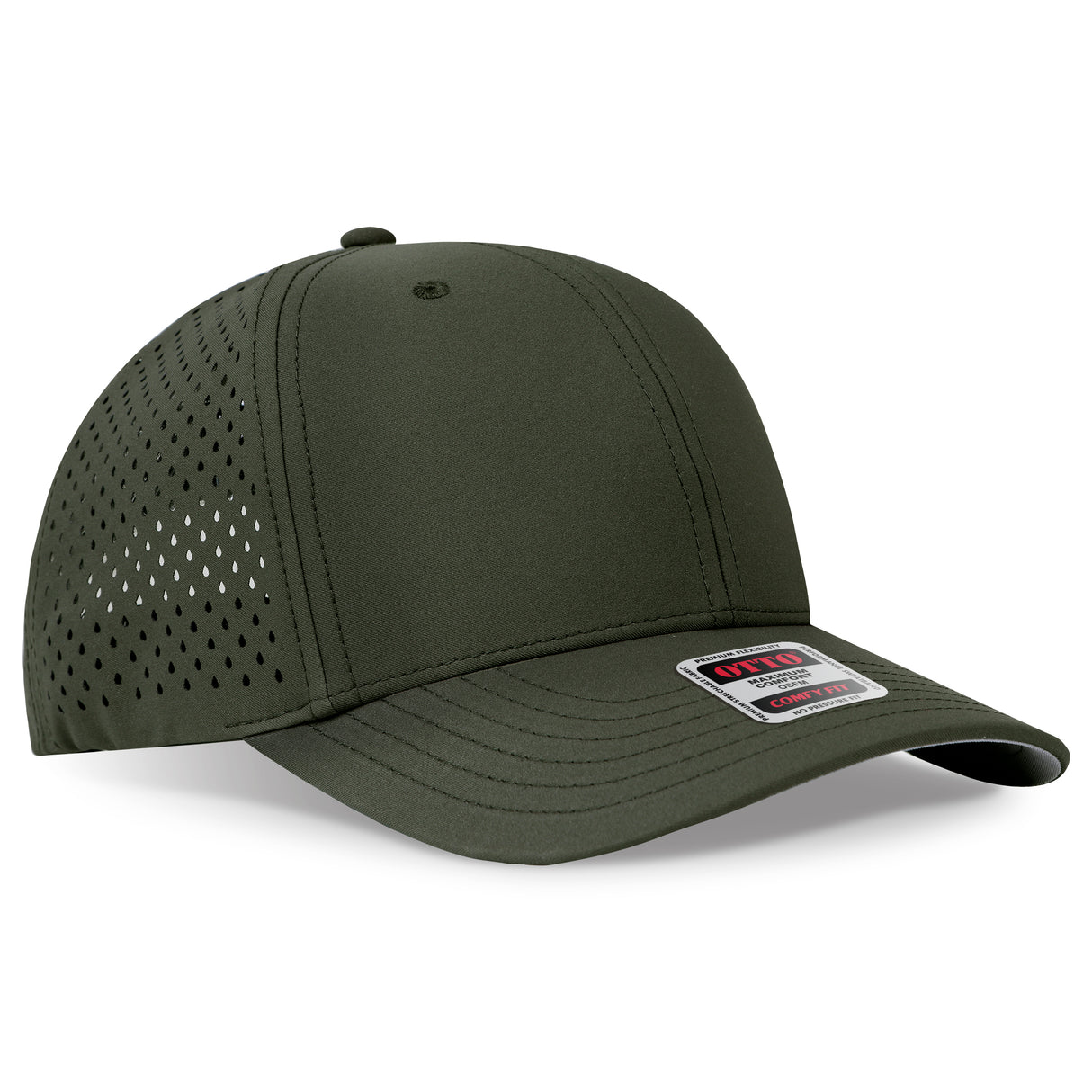 OTTO CAP® OTTO COMFY FIT® 6 Panel Mid Profile Perforated Baseball Cap OTTO 110-1