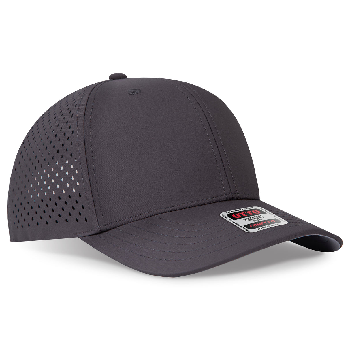OTTO CAP® OTTO COMFY FIT® 6 Panel Mid Profile Perforated Baseball Cap OTTO 110-1