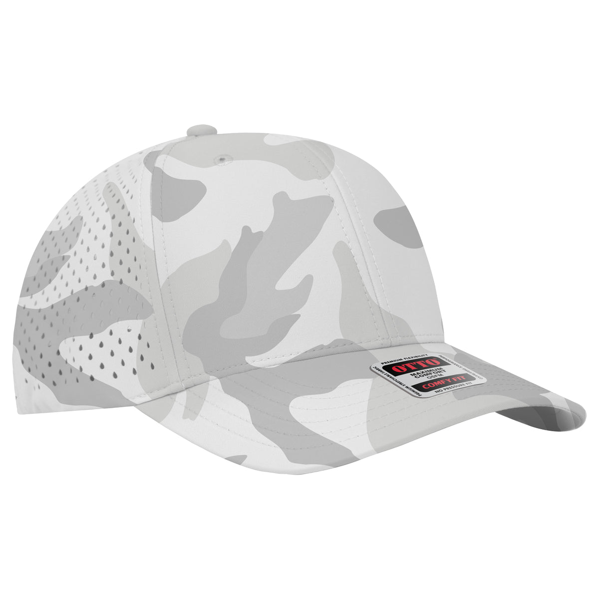 OTTO CAP® OTTO COMFY FIT® 6 Panel Mid Profile Perforated Baseball Cap OTTO 110-1