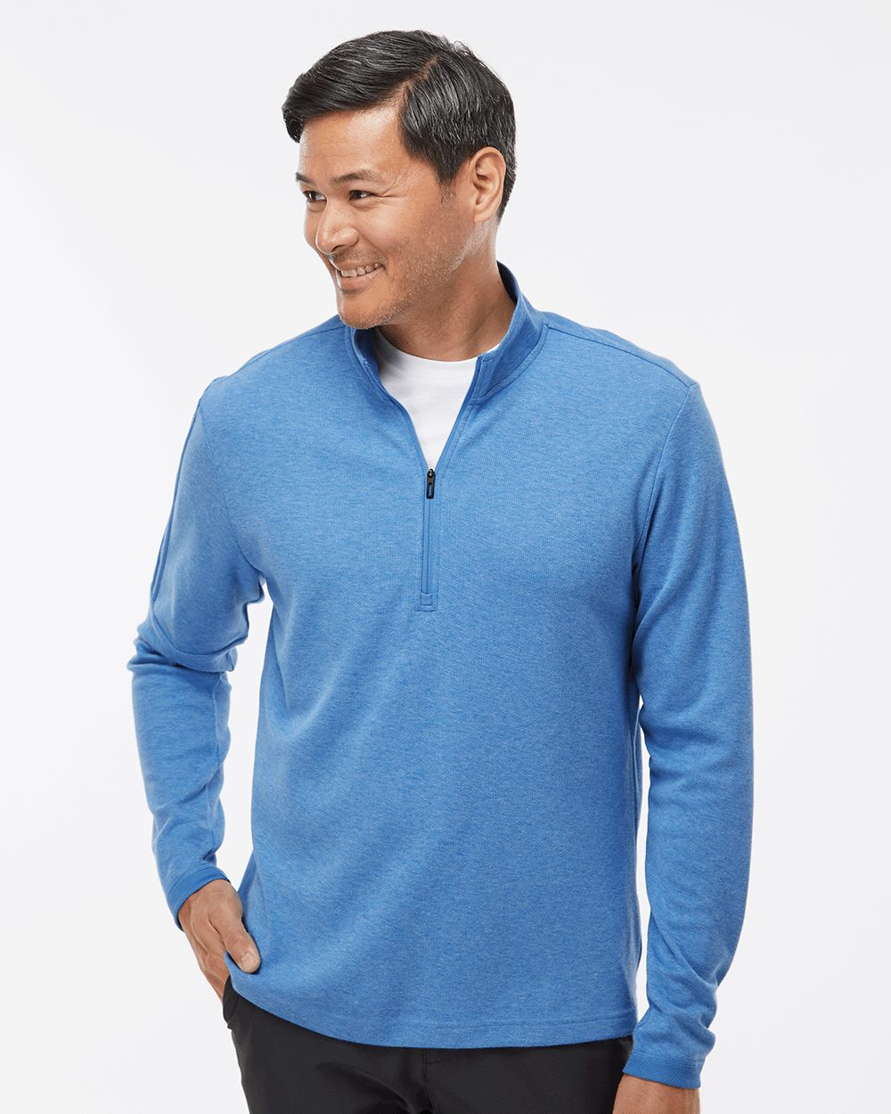 Adidas Men's 3-Stripes Quarter-Zip Sweater Pullover - Adidas A554