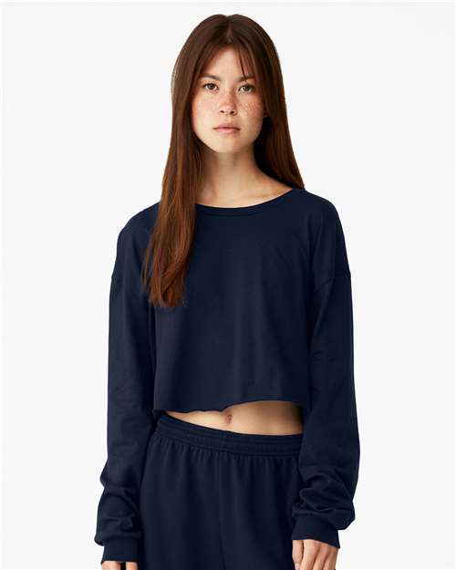 Bella + Canvas 6501 Women's FWD Fashion Crop Long Sleeve Tee