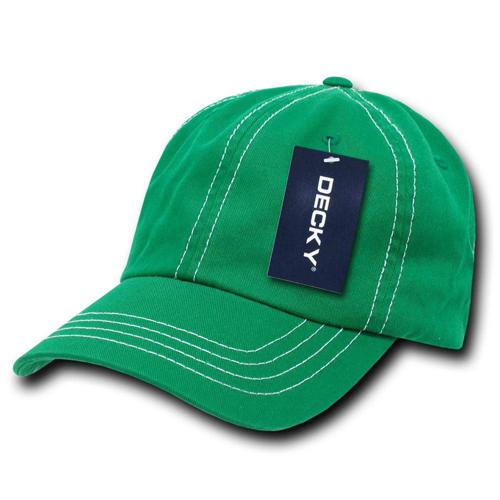 Decky 6 Panel Low Profile Relaxed Contra-Stitch Dad Hat | Decky 111
