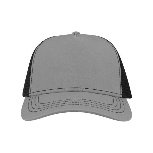 Atlantis Headwear Sustainable Canvas Cap - Atlantis Headwear RAPPER Atlantis Headwear Grey/ Black Adjustable