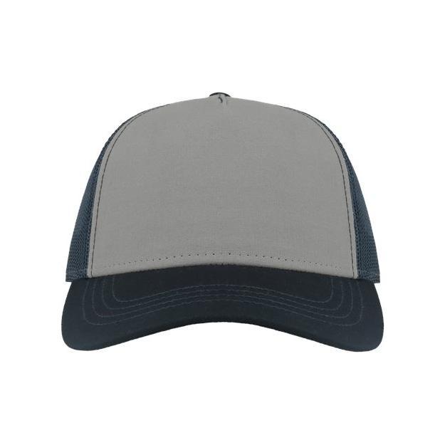 Atlantis Headwear Sustainable Canvas Cap - Atlantis Headwear RAPPER Atlantis Headwear Grey/ Navy Adjustable