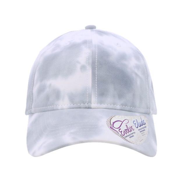Infinity Her Women's Garment-Washed Fashion Print Cap - Infinity Her HATTIE Infinity Her Tie-Dye Slate Blue Adjustable