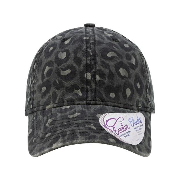 Infinity Her Women's Garment-Washed Fashion Print Cap - Infinity Her HATTIE Infinity Her Black Leopard Adjustable