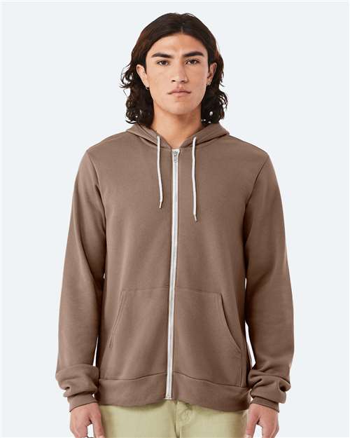 Bella + Canvas 3739 Unisex Sponge Fleece Full-Zip Hoodie Sweatshirt