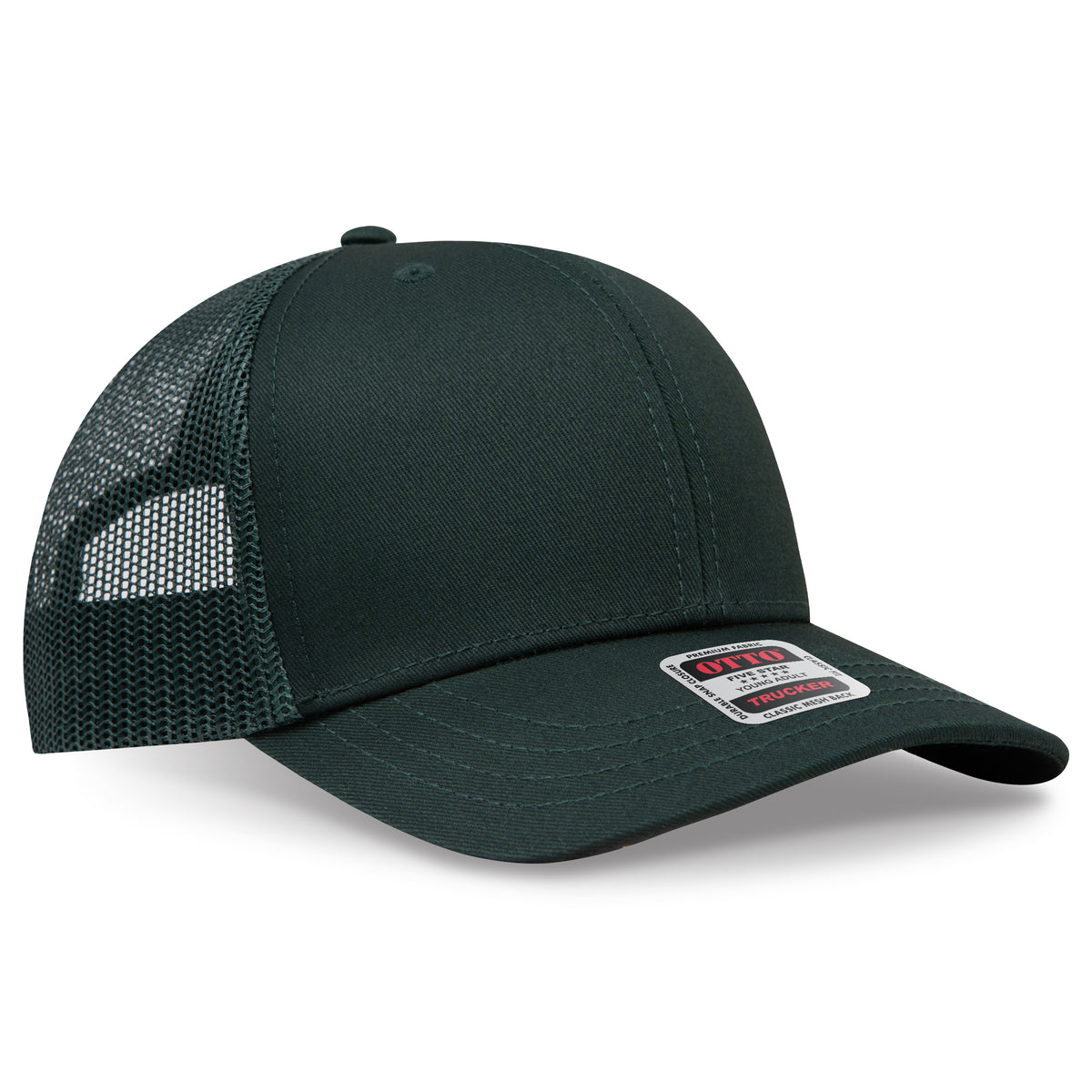 OTTO CAP® 6 Panel Mid Profile Mesh Back Trucker Hat OTTO 112-1