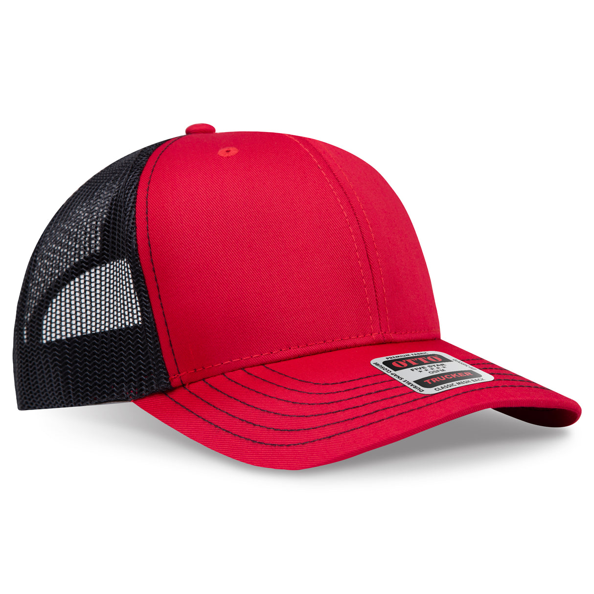 OTTO CAP® 6 Panel Mid Profile Mesh Back Trucker Hat OTTO 112-1