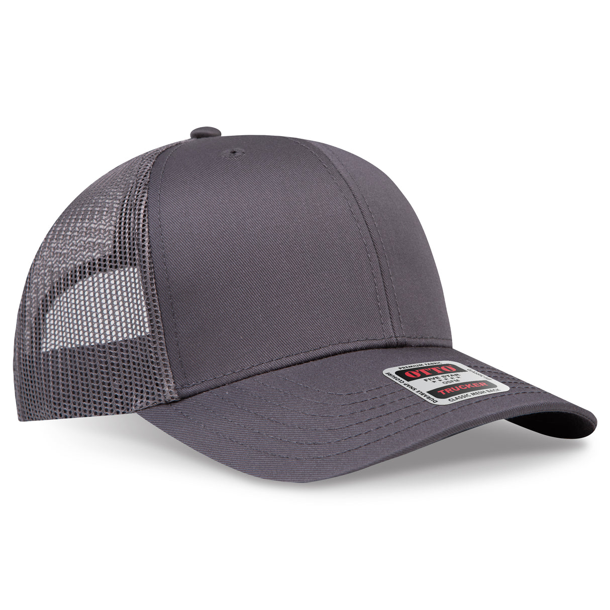 OTTO CAP® 6 Panel Mid Profile Mesh Back Trucker Hat OTTO 112-1