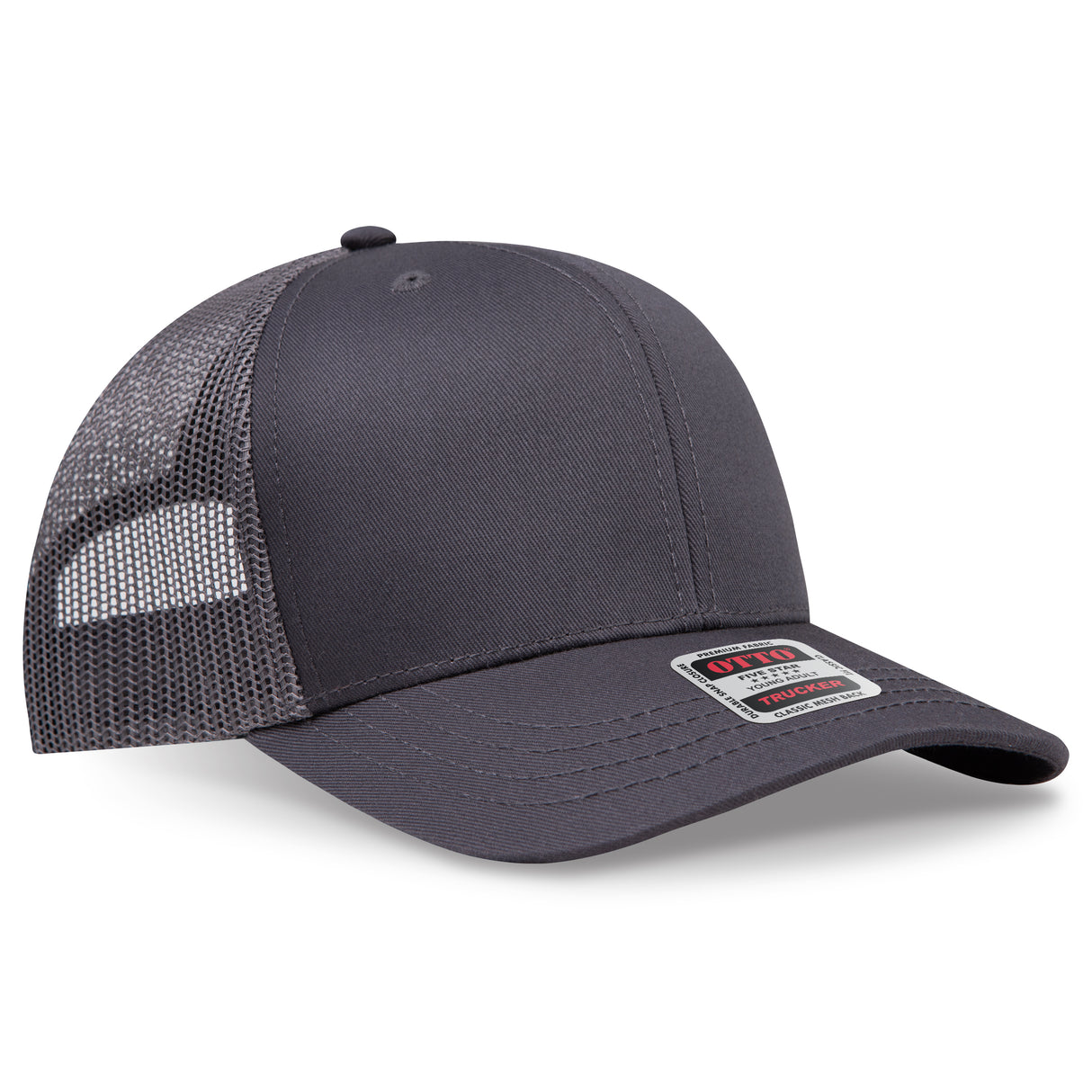 OTTO CAP® 6 Panel Mid Profile Mesh Back Trucker Hat OTTO 112-1