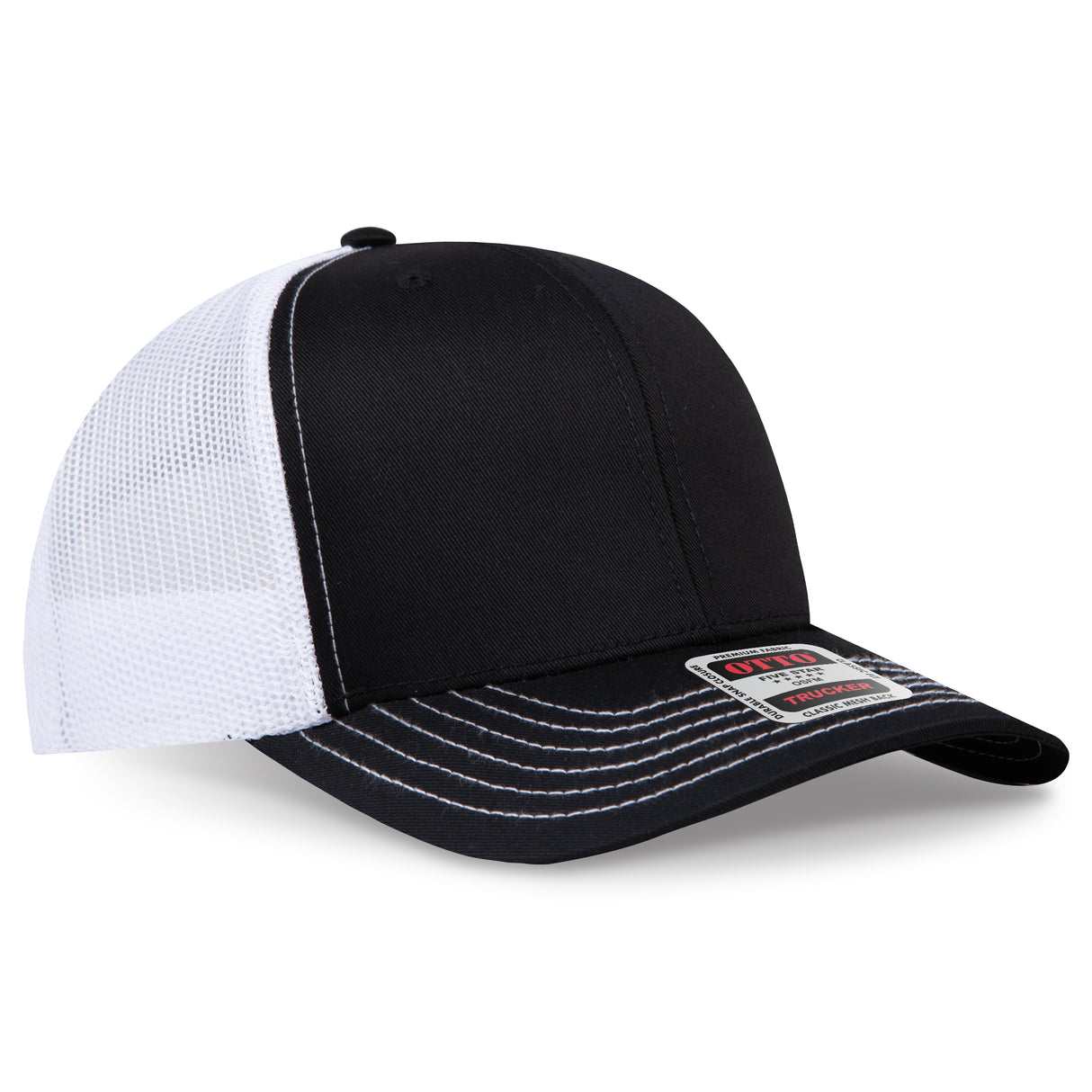 OTTO CAP® 6 Panel Mid Profile Mesh Back Trucker Hat OTTO 112-1