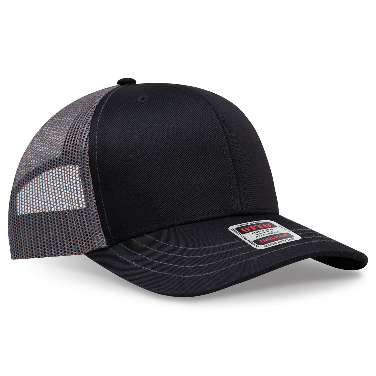 OTTO CAP® 6 Panel Mid Profile Mesh Back Trucker Hat OTTO 112-1