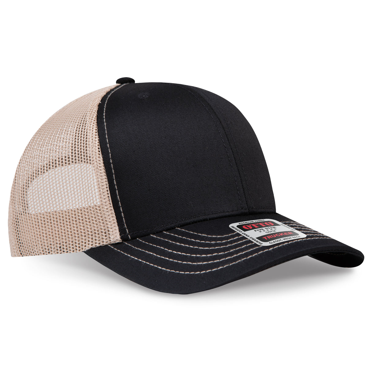 OTTO CAP® 6 Panel Mid Profile Mesh Back Trucker Hat OTTO 112-1