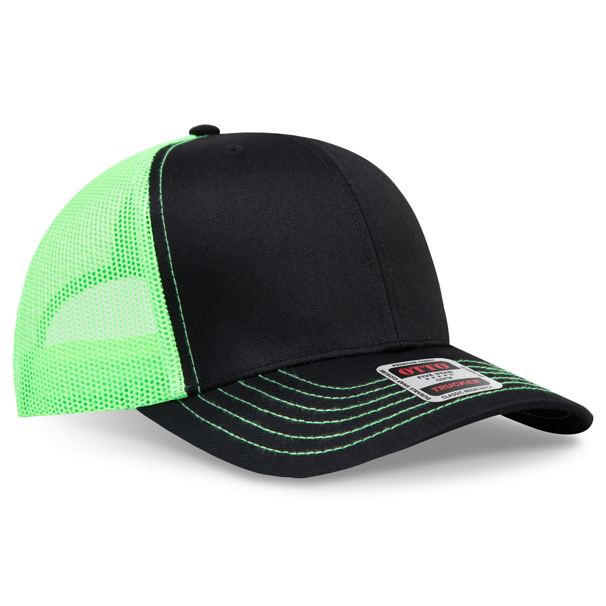 OTTO CAP® 6 Panel Mid Profile Mesh Back Trucker Hat OTTO 112-1