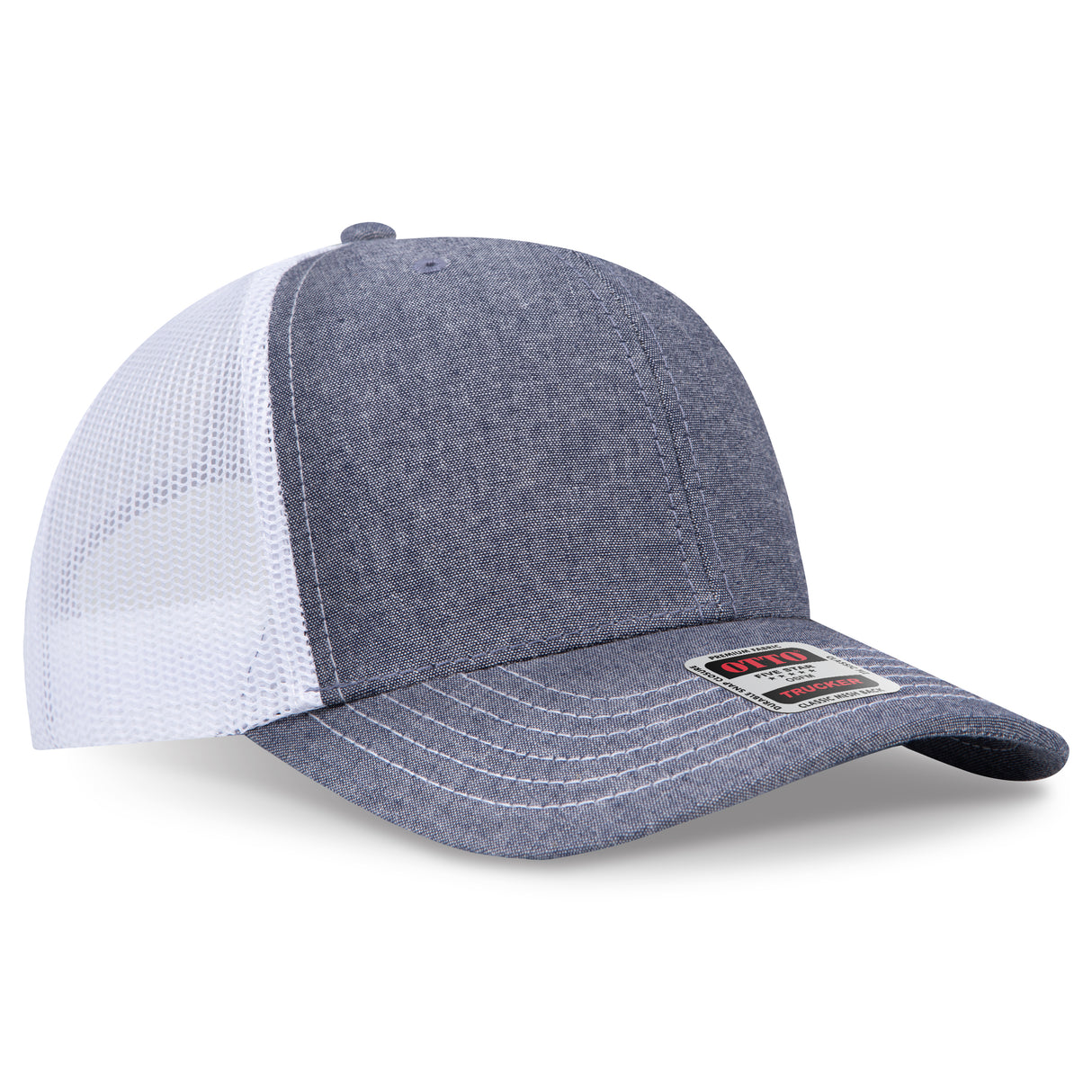 OTTO CAP® 6 Panel Mid Profile Mesh Back Trucker Hat OTTO 112-1