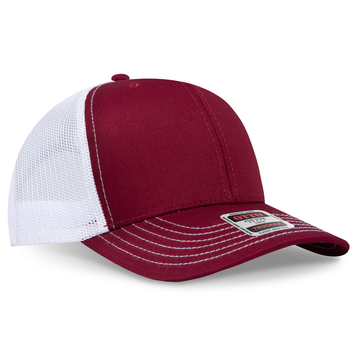 OTTO CAP® 6 Panel Mid Profile Mesh Back Trucker Hat OTTO 112-1